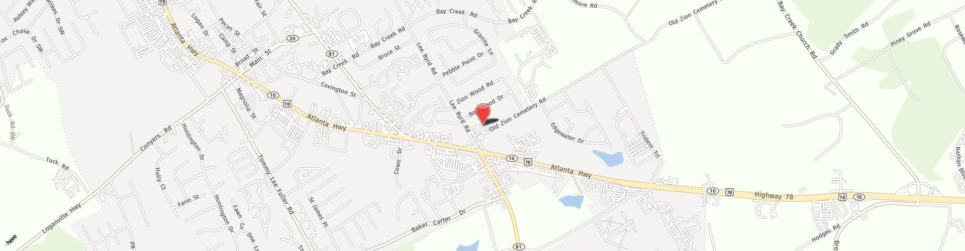 Location Map: 117 Lee Byrd Rd Loganville, GA 30052